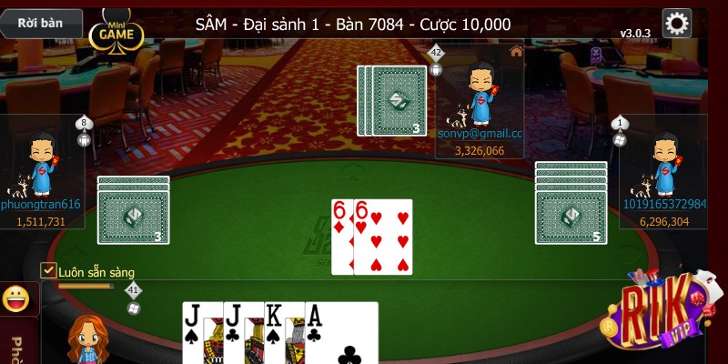 Giao diện Sâm Rikvip sinh động, chân thật