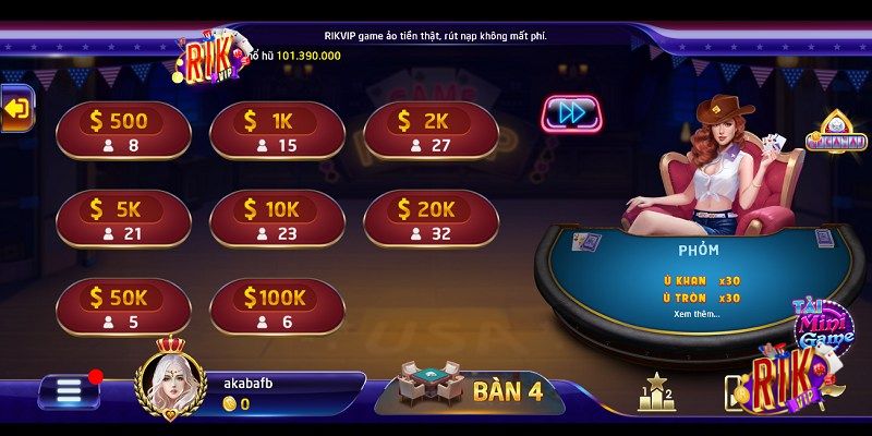 Phỏm Rikvip - Hướng dẫn cách chơi và bí quyết đánh bài tá lả chi tiết 1 Giới thiệu game Phỏm tại Rikvip